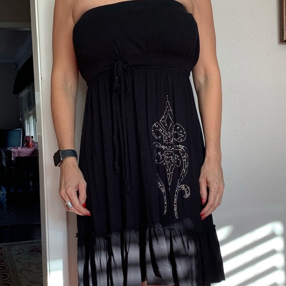 Cristina Love Black Strapless Dress